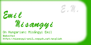 emil misangyi business card