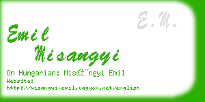 emil misangyi business card